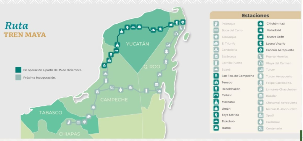 Tren Maya Route: Source Mexican Government